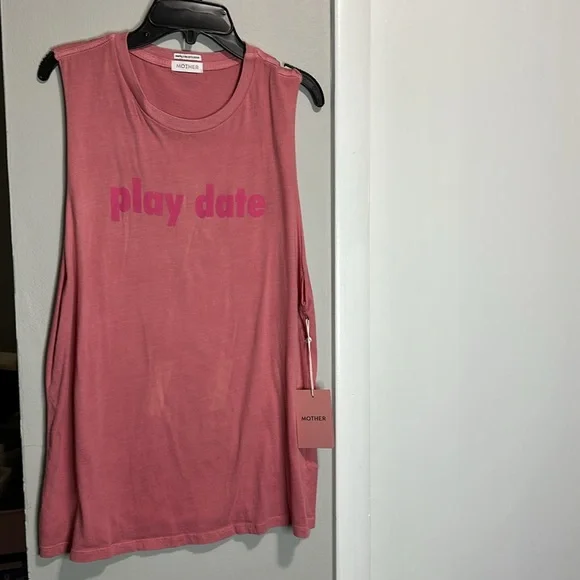 Mother Pink The Sleeveless Rowdy Tank Top - AS IS NWT - PMG Mauve Glow Play Date - Picture 2 of 9